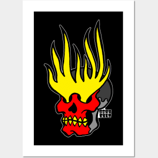 Flaming Eye Skull Posters and Art